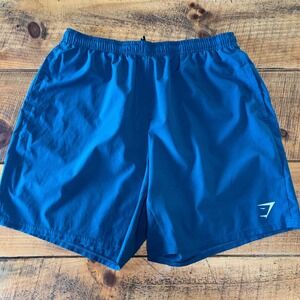 Gymshark Mens Blue Athletic Workout Training Shorts Pockets Size XXL